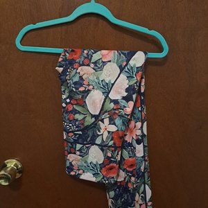 Floral Maven Thread Leggings, Size L